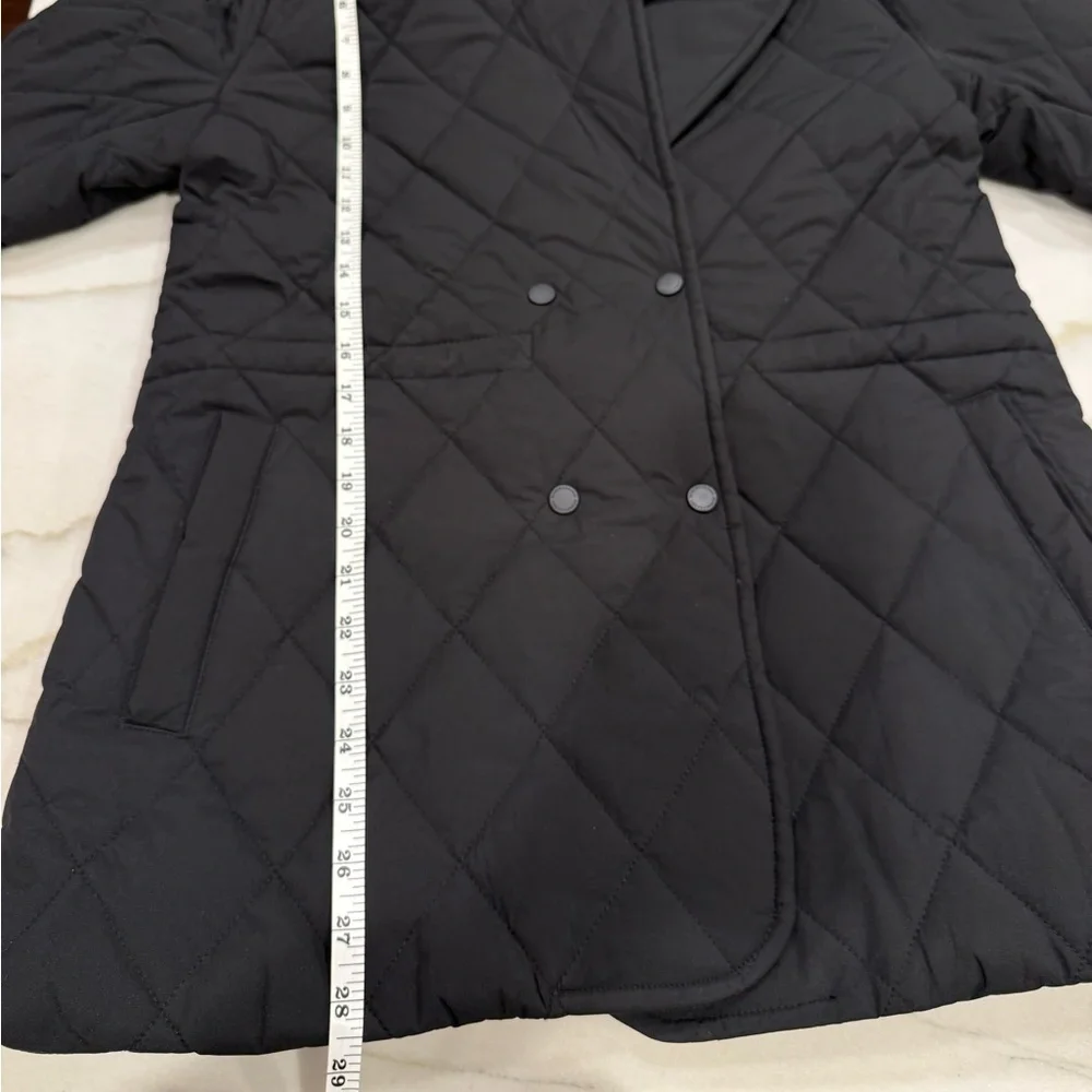 BCBGMaxAzria Women's Coat Black Quilted Double-Breasted Puffer - Picture 8 of 14